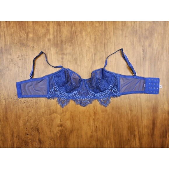 Victoria's Secret 32D Dream Angels Push-Up w/o Padding Underwire Bra Fringe Lace - Picture 3 of 7